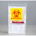 6x6" + 8" Printed Biohazard Grip Seal Bags with Front Pocket/Pouch